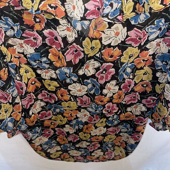 Lauren Ralph Lauren Women’s Dressy Blouse Size Medium Multicolor Floral Party - Picture 12 of 12